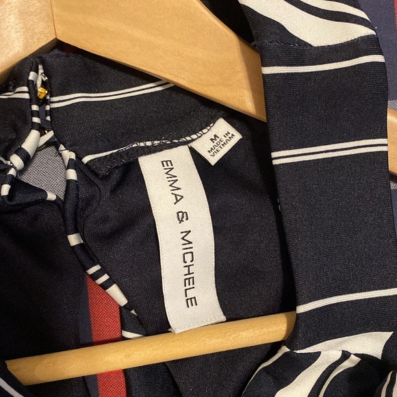 Navy Blue Stripped Jumpsuit - Picture 7 of 7